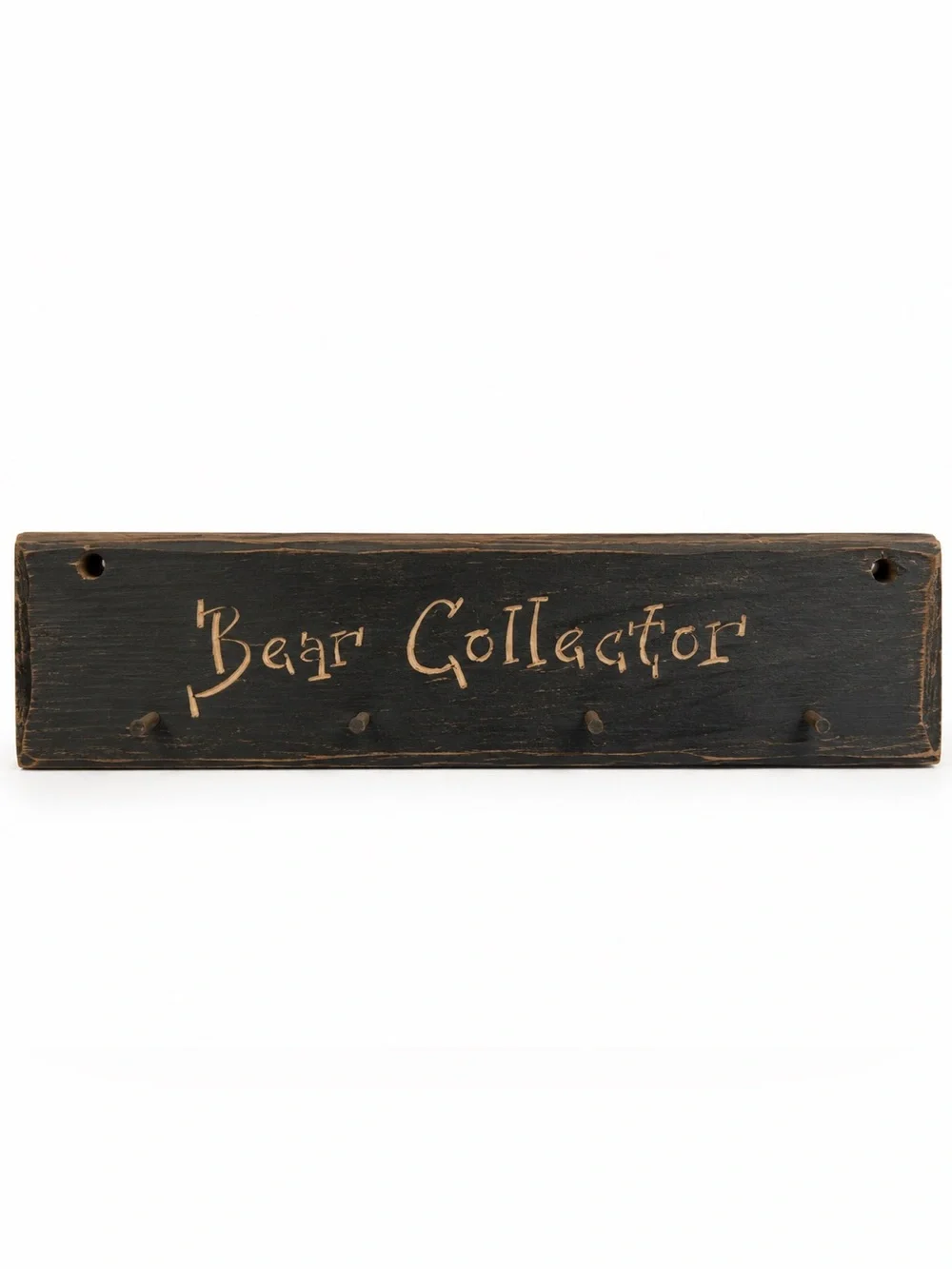 Rustic Black Wall Hanger Bear Collector